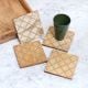 Square Shaped Wooden Coasters for Home Decor - Pack of 4